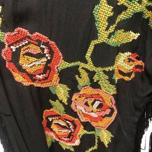 Ivy Jane black Fringe kimono